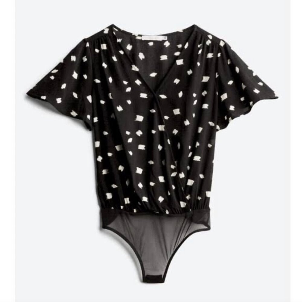 LUSH BLACK BODYSUIT BLOUSE size S